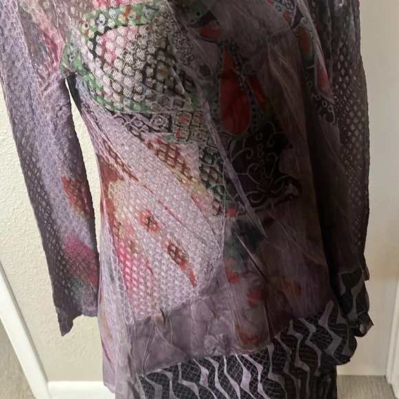 NWT purple lacy cardigan women’s size small long sleeve lightweight - Picture 4 of 14